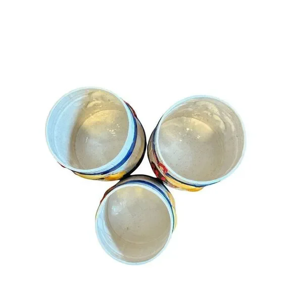 Vintage 3 pc Butterfly Mushroom Canister Set - Picture 5 of 5